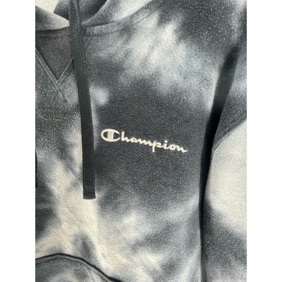 Champion Boys Gray Tie Dye Pullover Hoodie Sweatshirt Youth Size Medium - Picture 4 of 6